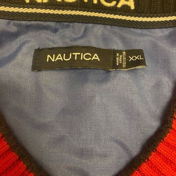 Nautica Red V-Neck Men's Pullover‎ Sweater Size XXL - Picture 9 of 12